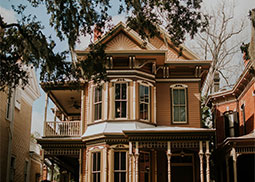 The front of a house